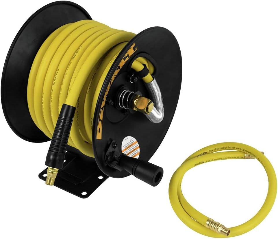 image:imageDEWALT DXCM0240348 38 x 50 Manual Hose Reel with Rubber Hose Yellow