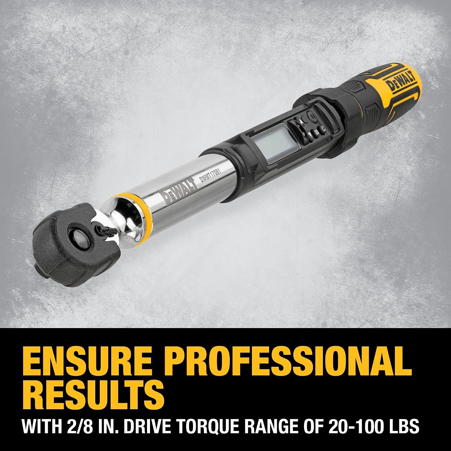 image:imageDEWALT Digital Torque Wrench 38 inch Drive 20100 FTLB with Storage Case DWMT1706138 Digital