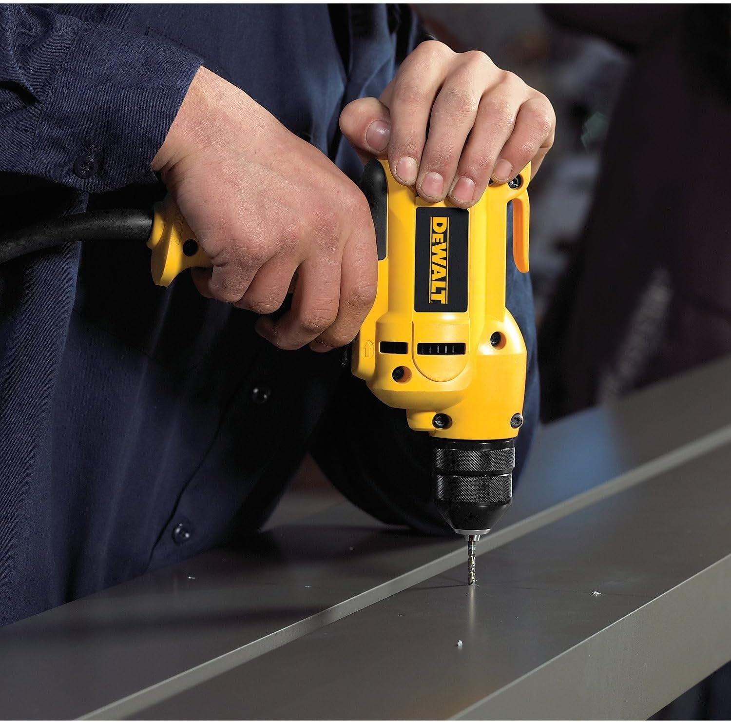 image:imageDEWALT Drill 80Amp 38Inch Variable Speed Trigger MidHandle Grip for Comfort Corded DWD115K Corded Drill