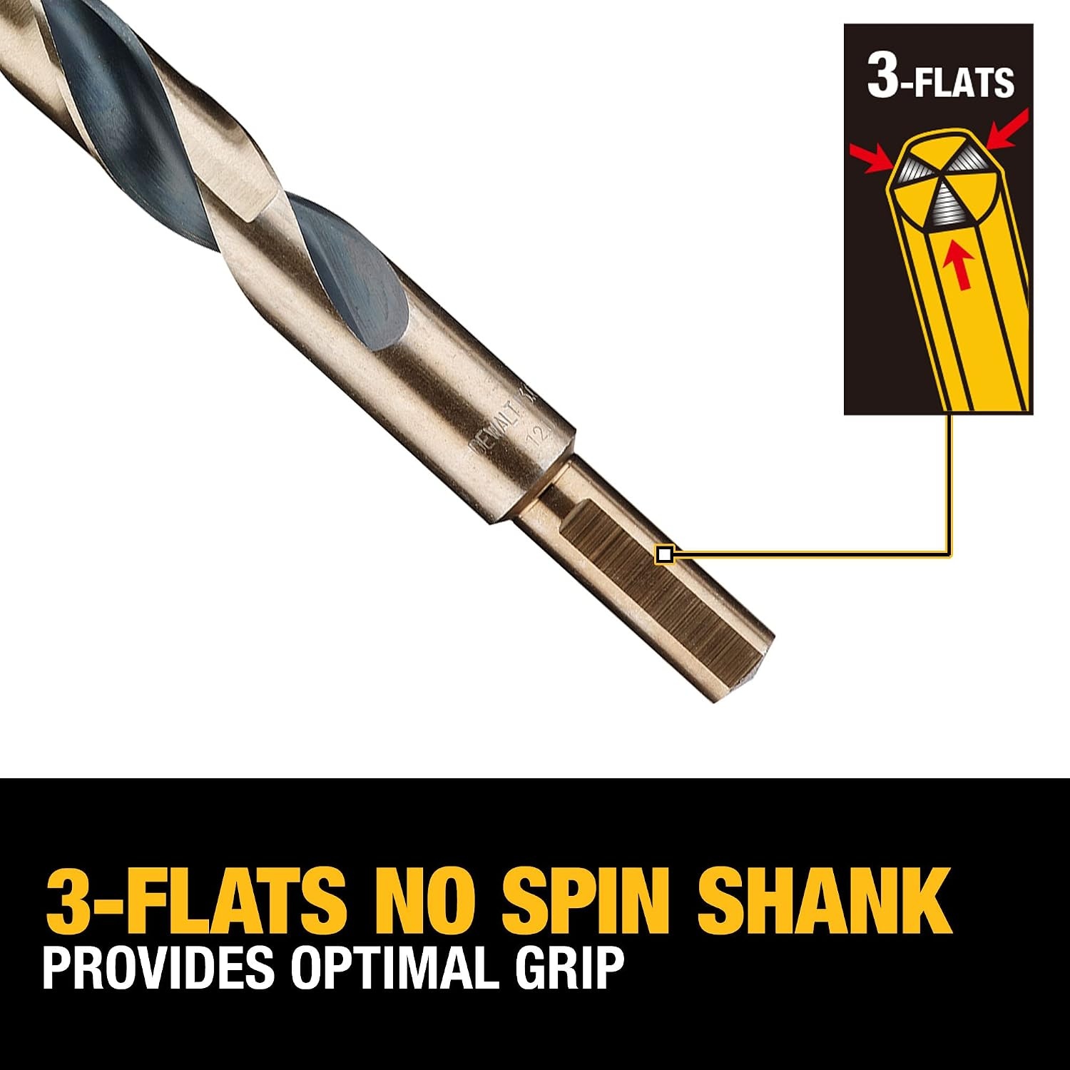 image:imageDEWALT Drill Bit Set 21 Pc High Speed Steel DEWALT Bits Black and Gold Oxide Coated 135 Degree Split Point 31 Degree Helix DWA1181One Size Pack of 5