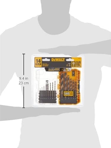 image:imageDEWALT Drill Bit Set 3Flats Shank14Piece 135 Degree Split Point for Plastic Wood and Metal DWA118414 piece set Pack of 5