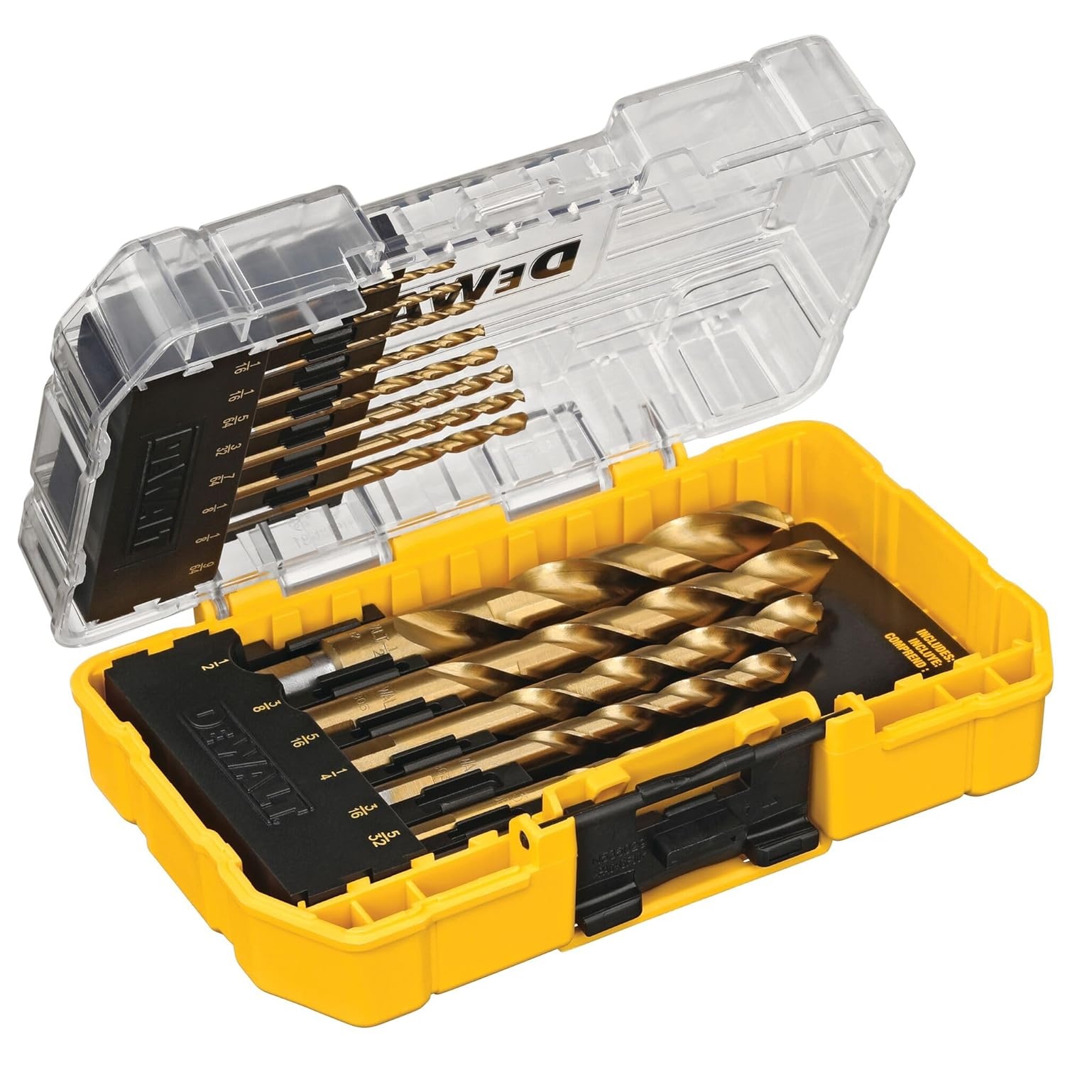 image:imageDEWALT Drill Bit Set Titanium Nitride Coated 14Piece DW1354DW1354