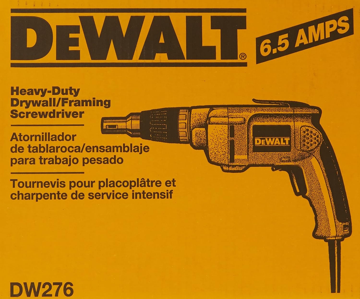 image:imageDEWALT Drywall Screw Gun Variable Speed Reversible 65Amp DW276Screwdriver Only