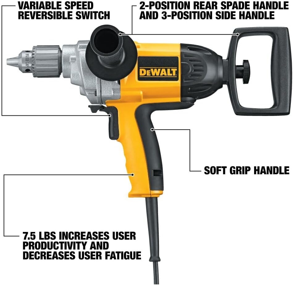 image:imageDEWALT Electric Drill Spade Handle 12Inch 9Amp DW130V