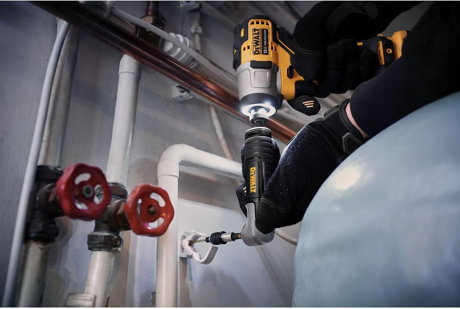 image:imageDEWALT FLEXTORQ Right Angle Drill Adapter 2in1 Attachment for Impact Driver DWAMRAFTOne Size