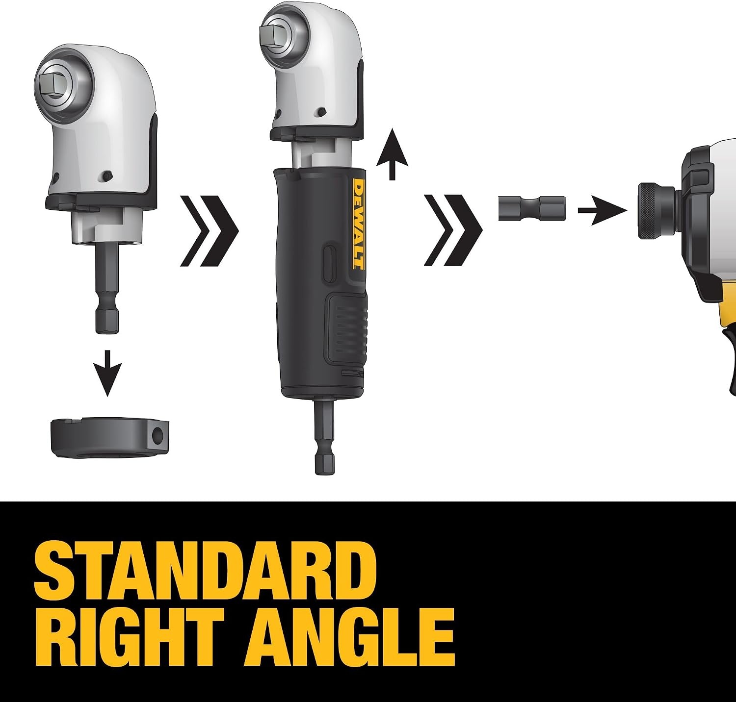 image:imageDEWALT FLEXTORQ Right Angle Drive Attachment 38 Inch DWAMRA38FTOne Size