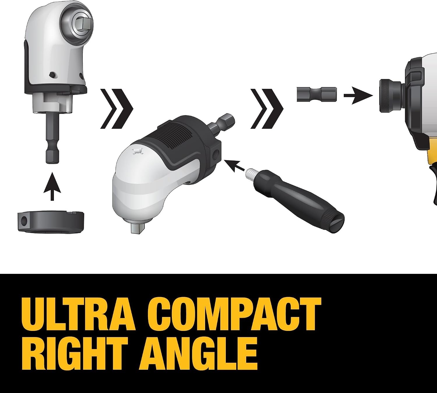 image:imageDEWALT FLEXTORQ Right Angle Drive Attachment 38 Inch DWAMRA38FTOne Size
