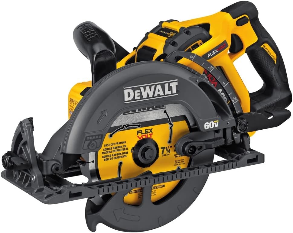 image:imageDEWALT FLEXVOLT 60V MAX Circular Saw Kit 714Inch Worm Style 90Ah Battery DCS577X1