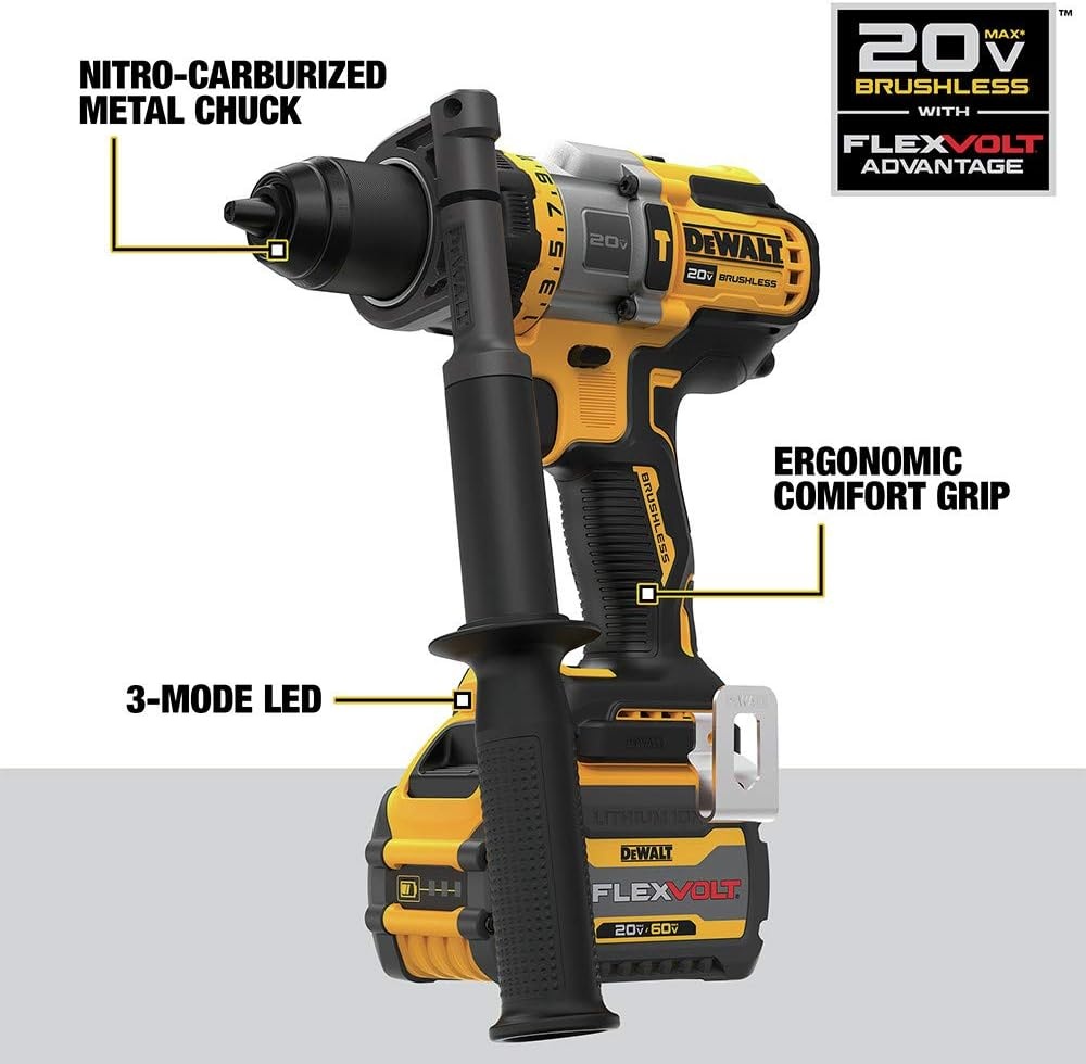 image:imageDEWALT FLEXVOLT ADVANTAGE 20V MAX Hammer Drill Cordless 12Inch DCD999T1