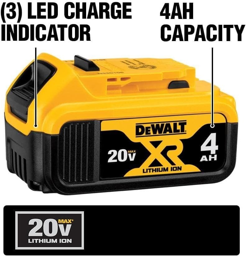 image:imageDEWALT Grease Gun Kit 20V MAX with 40Ah Battery and Charger Cordless Grease Gun LED Light 42 Hose 10000 PSI Variable Speed Triggers DCGG571M1Grease Gun 20V Battery 40 Ah