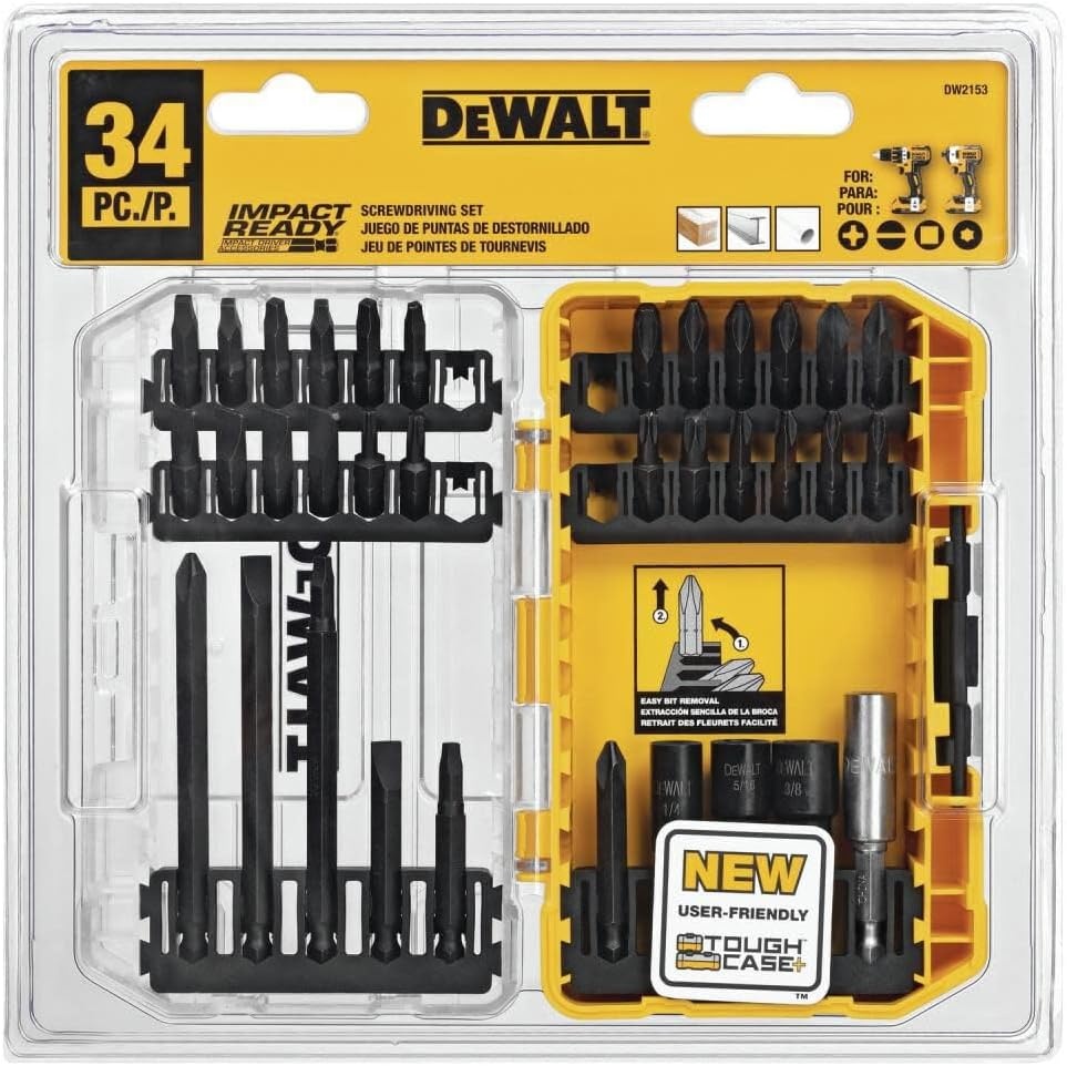 image:imageDEWALT Impact Driver Screwdriver Bit Set 34Piece DW2153