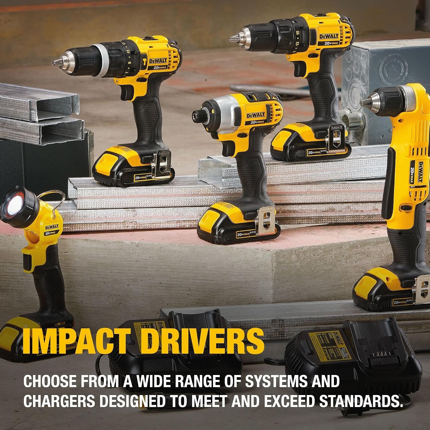 image:imageDEWALT Impact Ready 15 in Right Angle Drill Attachment Magnetic Compact Ergonomic 90 Degree Drill Adapter DWARA120 Compact 15 in Footprint MetalGear Case ImpactRated Fits 14 in InternalHex Drivers Magnetic Fastener Retention1 Count Pack of 1