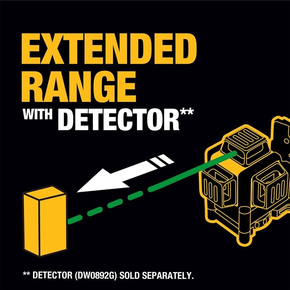 image:imageDEWALT Laser Level 360 Self Leveling 3 Way Green Laser Leveler Tool 12V MAX with 20Ah Battery Charger and Durable Carrying Case 100 Ft Tripod Compatible DW089LGLine Laser 2Ah Battery Charger Carrying Case