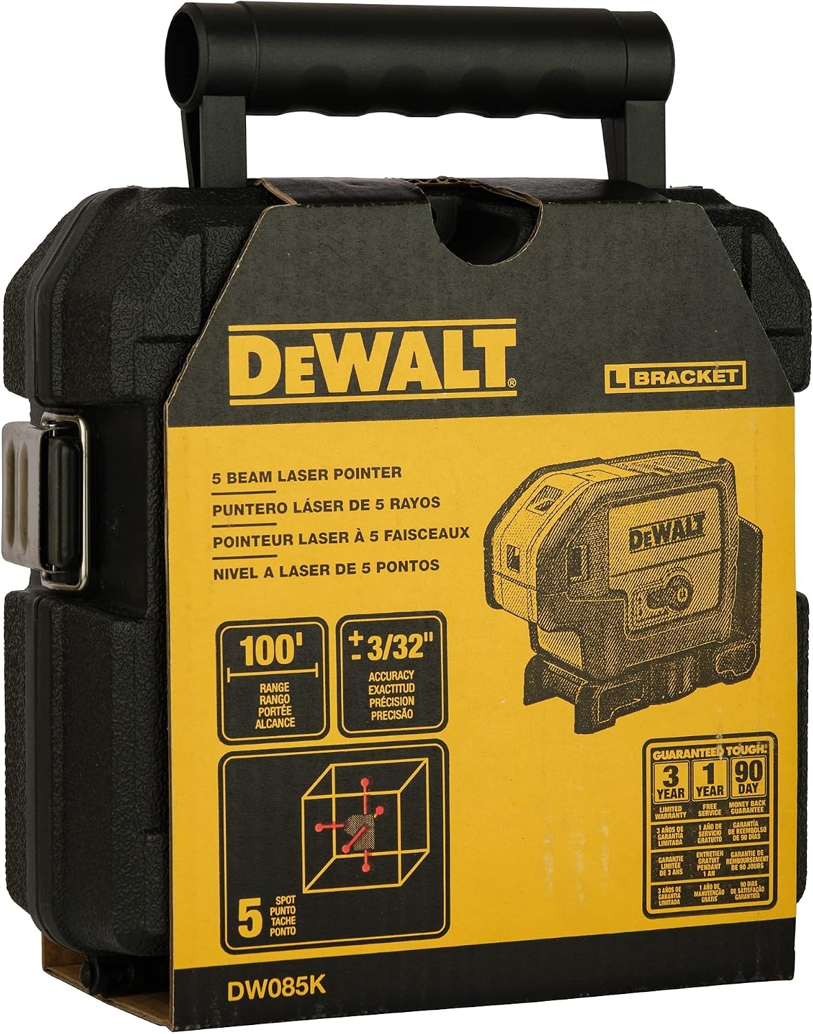 image:imageDEWALT Line Laser SelfLeveling Cross Line Red Beam DW088K5 Spot Red