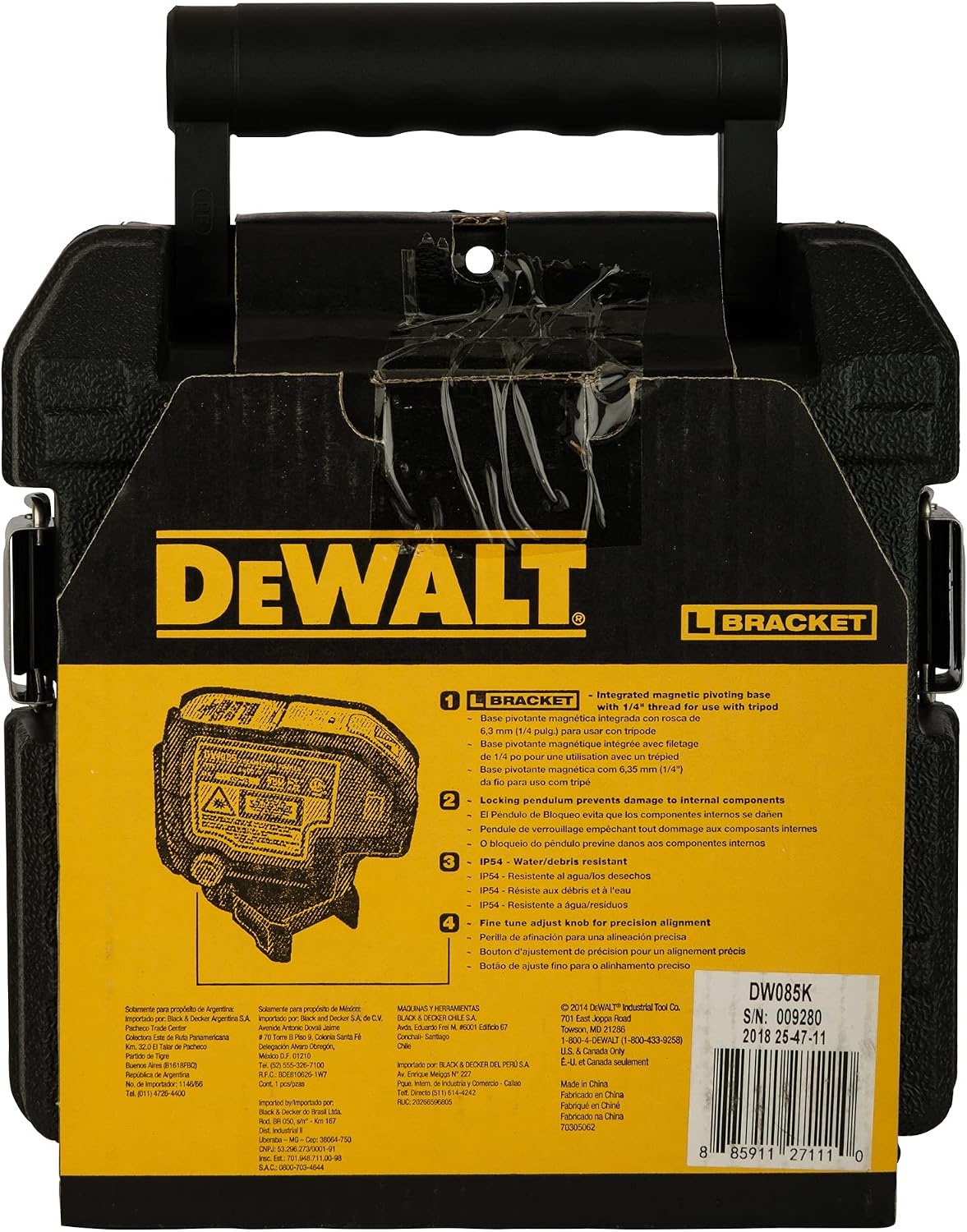 image:imageDEWALT Line Laser SelfLeveling Cross Line Red Beam DW088K5 Spot Red