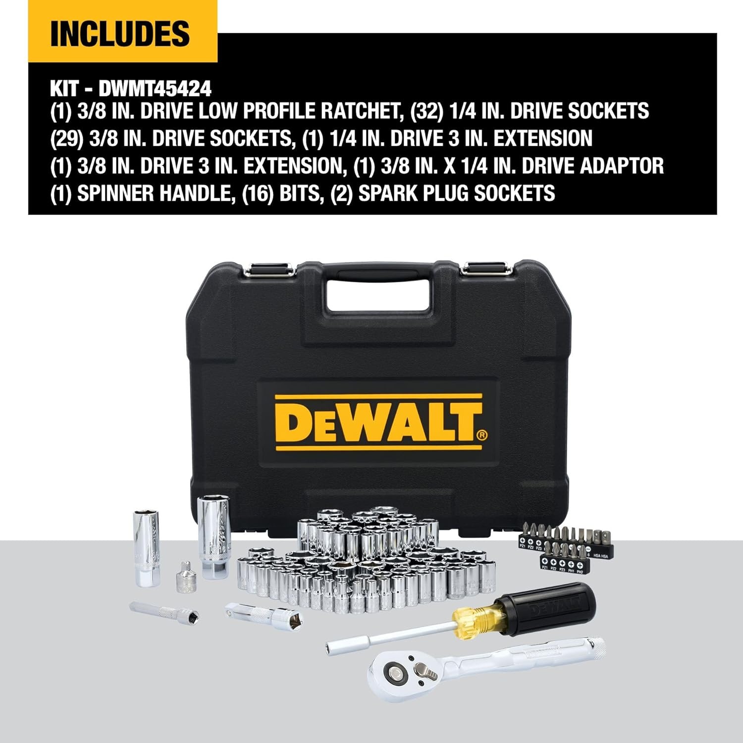 image:imageDEWALT Mechanics Tool Set 84Piece DWMT81531NEW 84 Piece Set