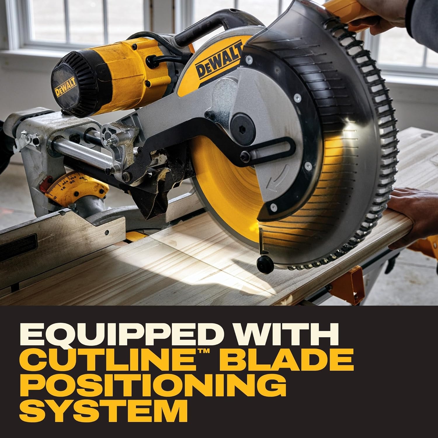 image:imageDEWALT Miter Saw 12inch Double Bevel Sliding Compound Miter Saw with XPS LED Shadow Light System Includes Blade Wrench Material Clamp and Dust Bag DWS780