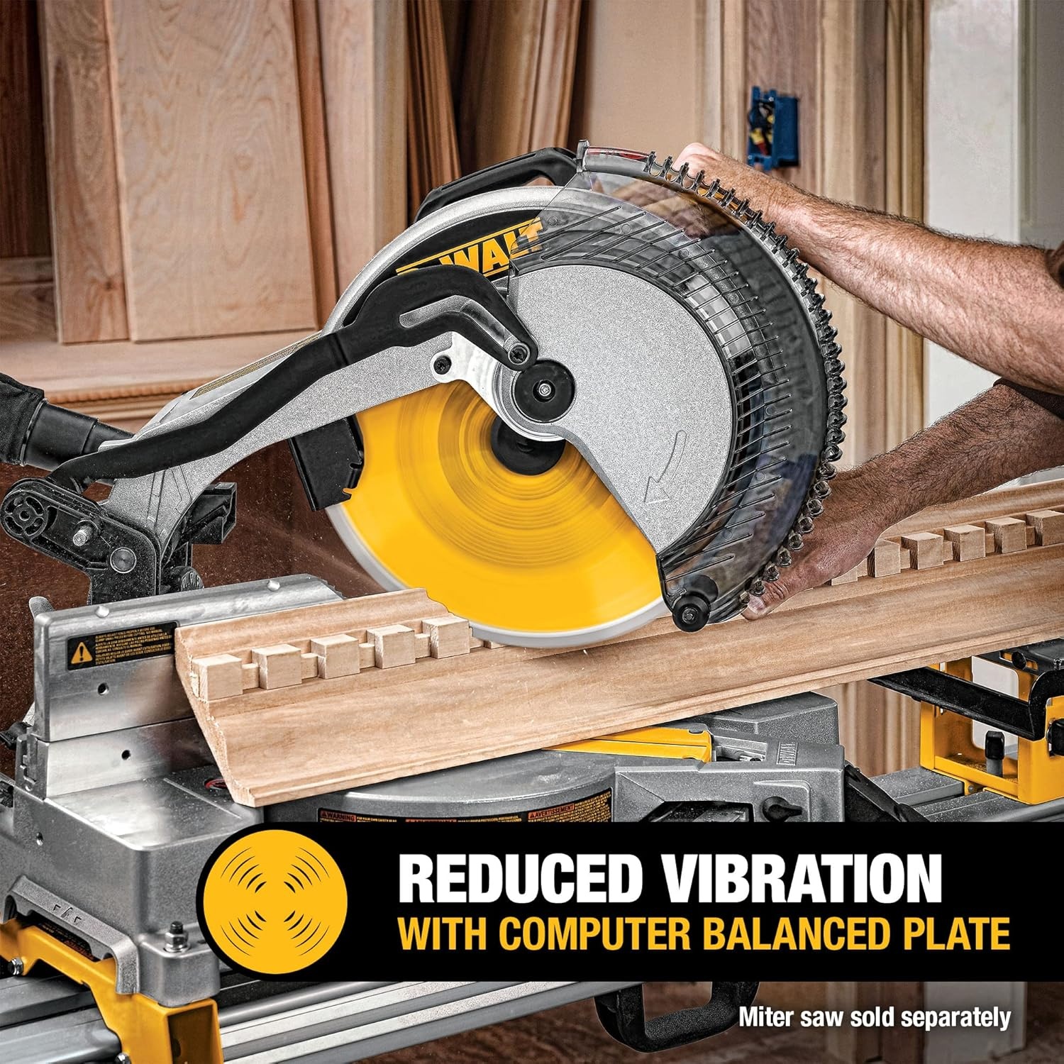 image:imageDEWALT Miter Saw Blade Combo Pack 12 Blades 40 Tooth amp 60 Tooth Fine Finish Ultra Sharp Carbide DWA112CMBSaw Blade 2 Pack 12 In 80T