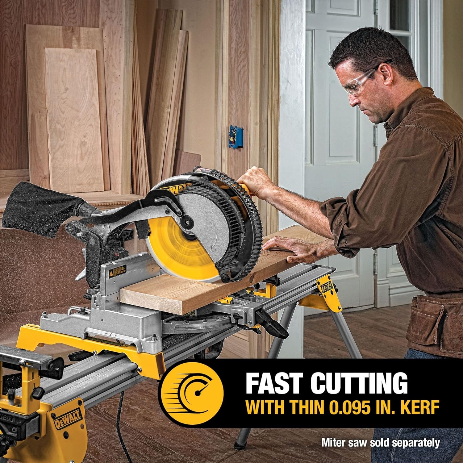 image:imageDEWALT Miter Saw Blade Combo Pack 12 Blades 40 Tooth amp 60 Tooth Fine Finish Ultra Sharp Carbide DWA112CMBSaw Blade 2 Pack 12 In 80T