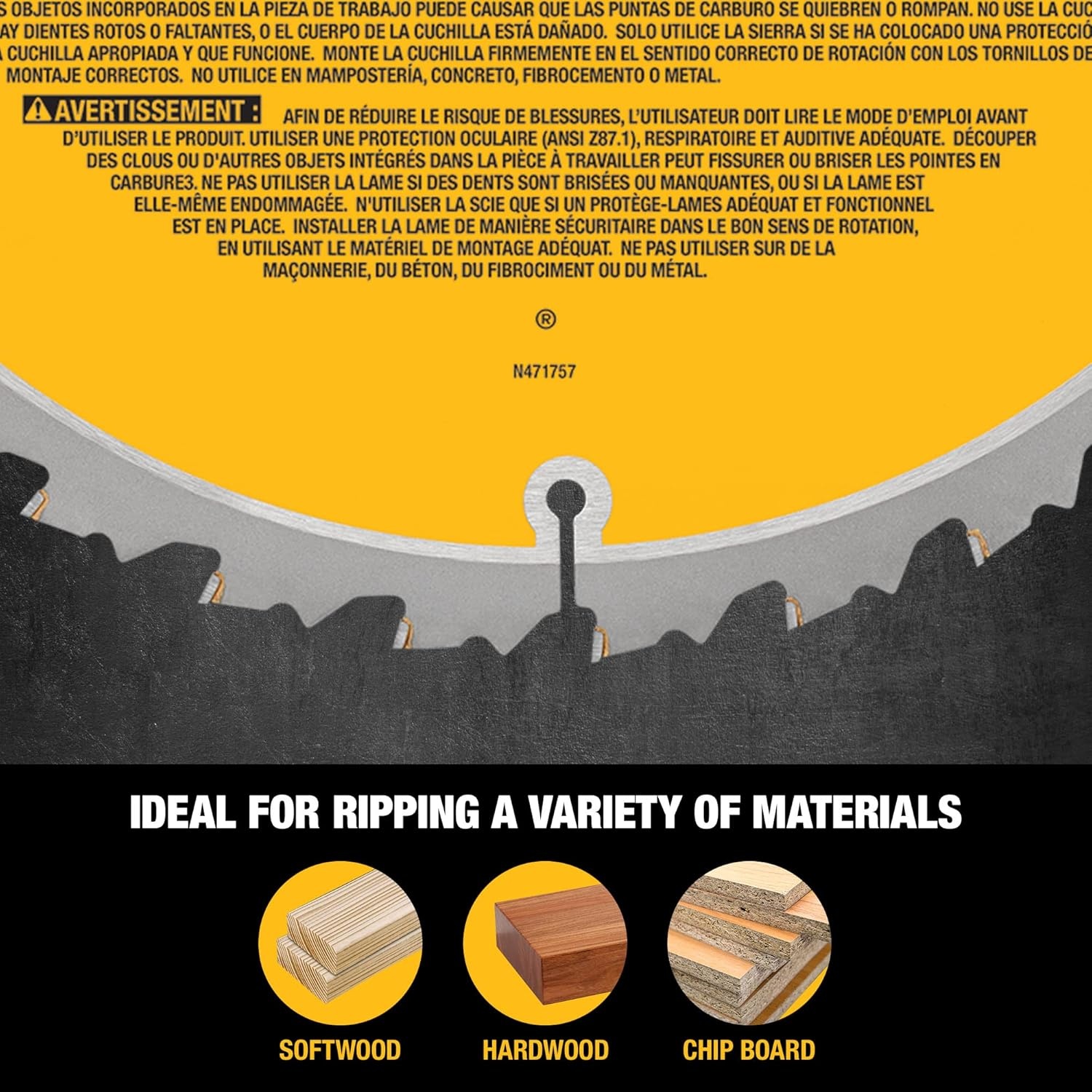 image:imageDEWALT Miter Saw Blade Combo Pack 12 Blades 40 Tooth amp 60 Tooth Fine Finish Ultra Sharp Carbide DWA112CMBSaw Blade 2 Pack 12 In 80T