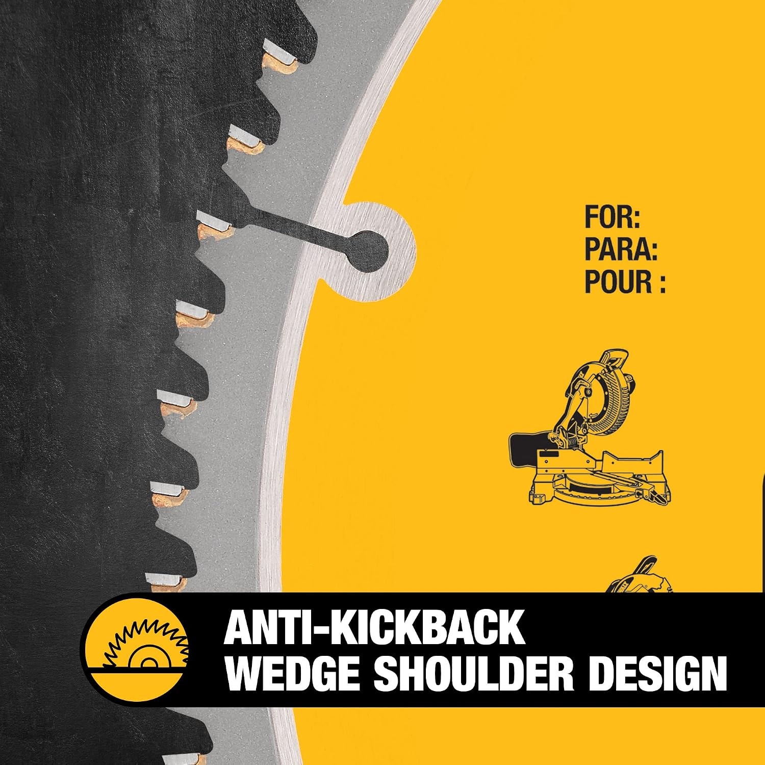 image:imageDEWALT Miter Saw Blade Combo Pack 12 Blades 40 Tooth amp 60 Tooth Fine Finish Ultra Sharp Carbide DWA112CMBSaw Blade 2 Pack 12 In 80T