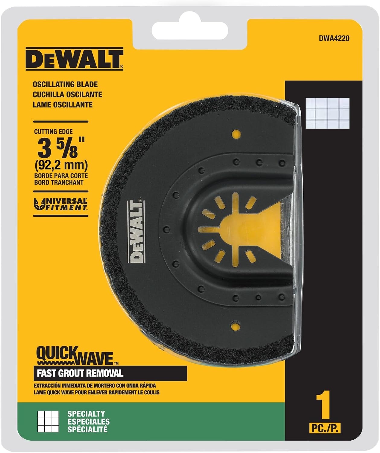 image:imageDEWALT Oscillating Fastcut Carbide Grout Removal Blade DWA4220