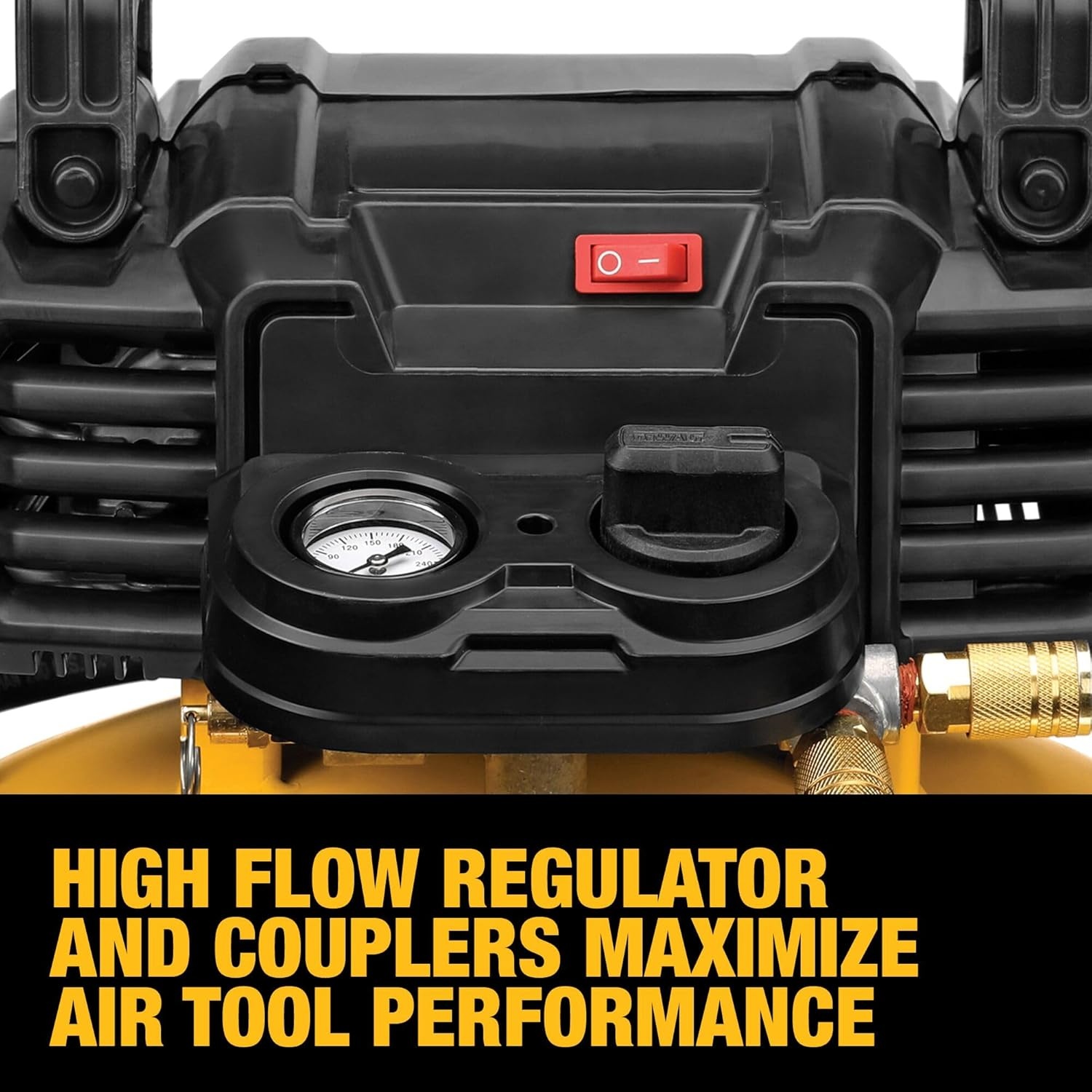 image:imageDEWALT Pancake Air Compressor 6 Gallon 165 PSI DWFP55126 OilFree MaintenanceFree Pump Wood Working Roofing Home Jobsite 165 Max PSI 26 SCFM 90 PSICompressor