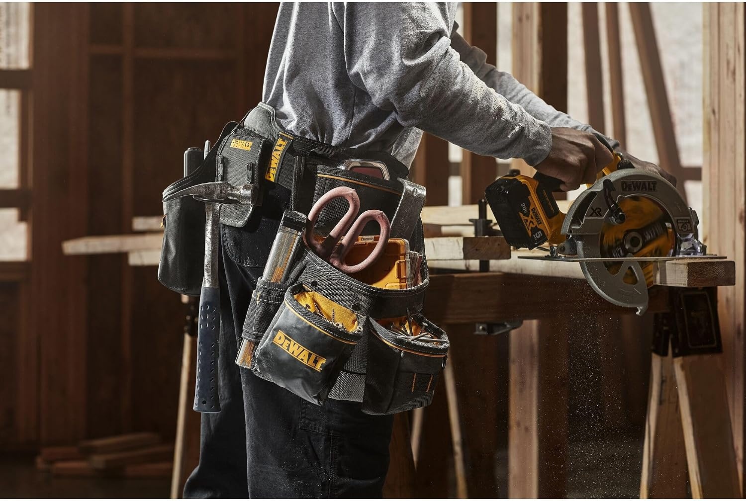 image:imageDEWALT Professional Tool Belt Organizer With Suspenders and 25 Pockets Heavy Duty Construction DWST540602One Size