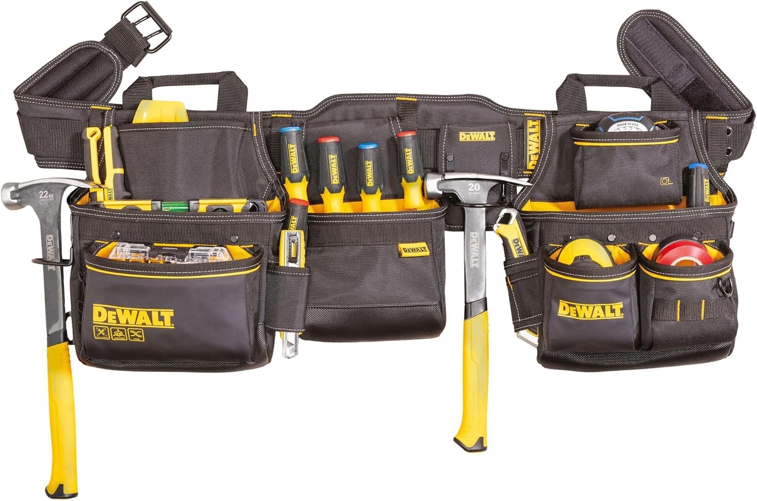 image:imageDEWALT Professional Tool Belt Organizer With Suspenders and 25 Pockets Heavy Duty Construction DWST540602One Size