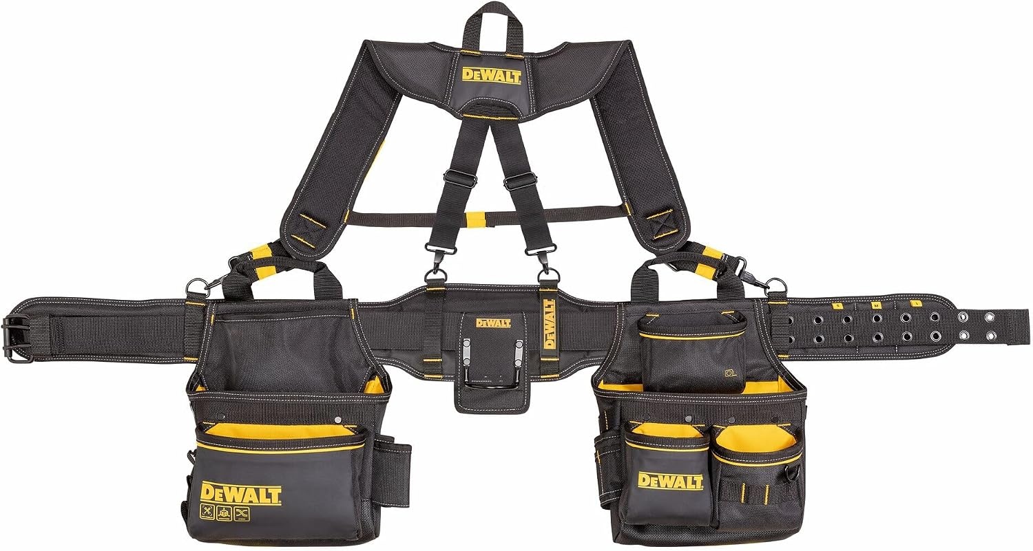 image:imageDEWALT Professional Tool Belt Organizer With Suspenders and 25 Pockets Heavy Duty Construction DWST540602One Size