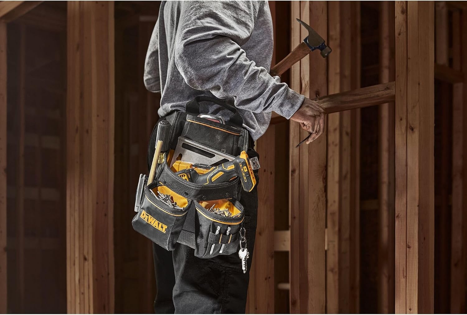 image:imageDEWALT Professional Tool Belt Organizer With Suspenders and 25 Pockets Heavy Duty Construction DWST540602One Size