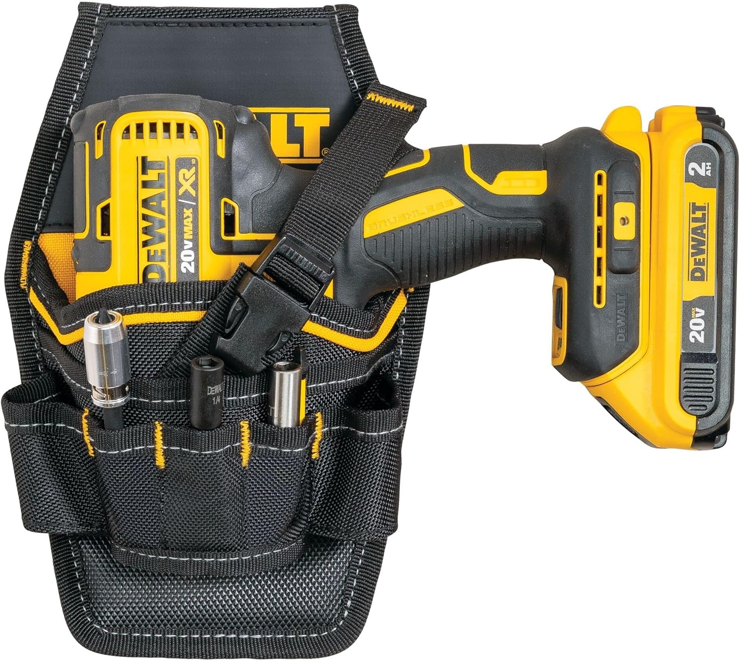 image:imageDEWALT Professional Tool Belt Organizer With Suspenders and 25 Pockets Heavy Duty Construction DWST540602One Size Pack of 4