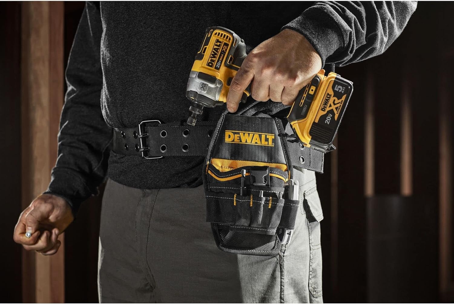 image:imageDEWALT Professional Tool Belt Organizer With Suspenders and 25 Pockets Heavy Duty Construction DWST540602One Size Pack of 4
