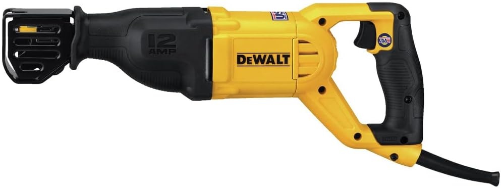 image:imageDEWALT Reciprocating Saw 12 Amp 2900 RPM 4Position Blade Clamp Variable Speed Trigger Corded DWE305Classic