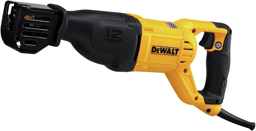 image:imageDEWALT Reciprocating Saw 12 Amp 2900 RPM 4Position Blade Clamp Variable Speed Trigger Corded DWE305Classic