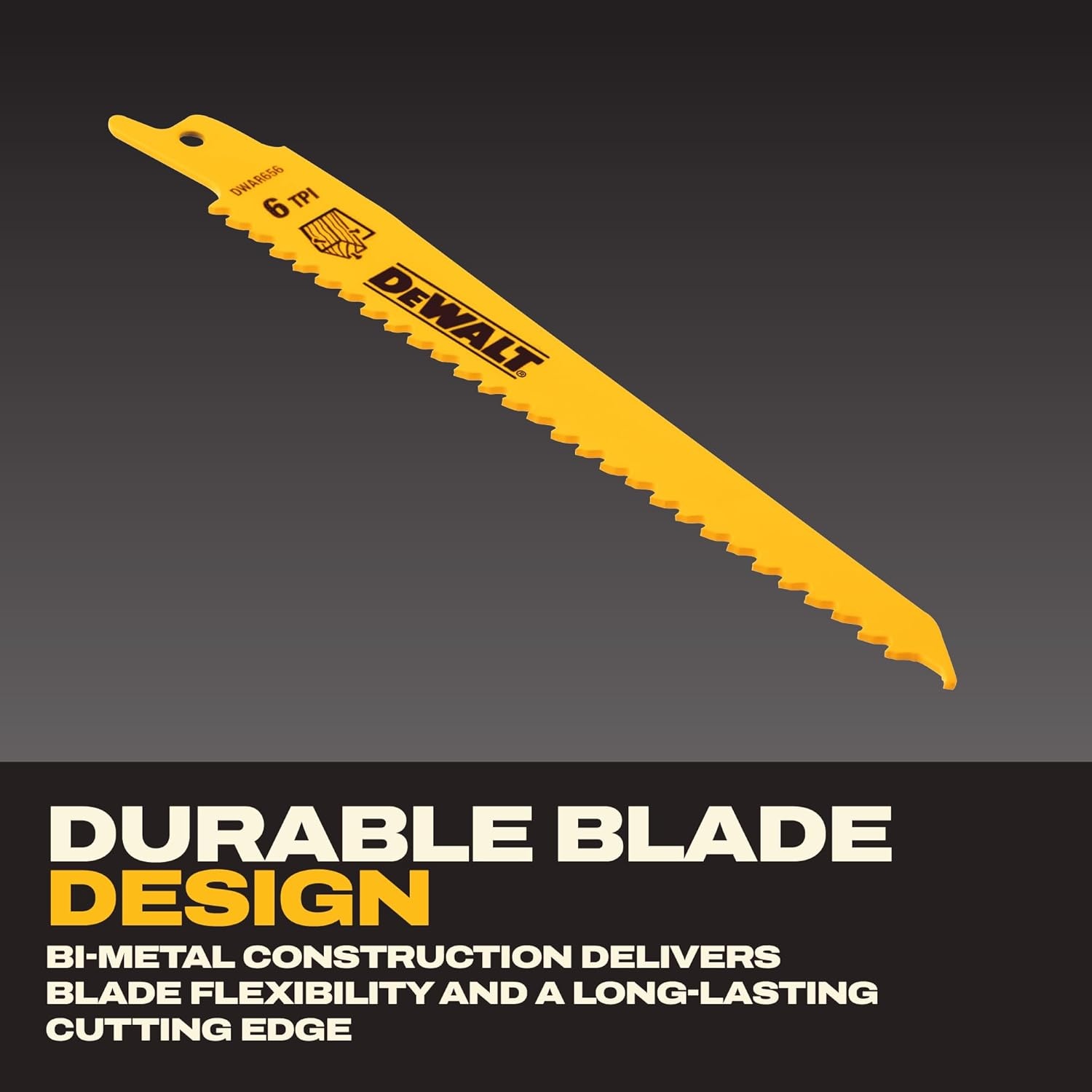 image:imageDEWALT Reciprocating Saw Blades 10 Piece BiMetal Combination Set with Case Various Sizes 6 In to 9 In Longer Life DW4898