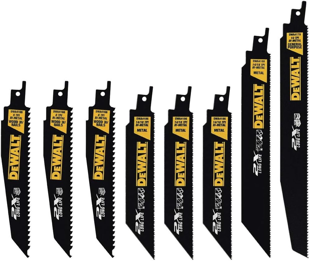 image:imageDEWALT Reciprocating Saw Blades BiMetal 6Piece Set DW48968piece 2X Set