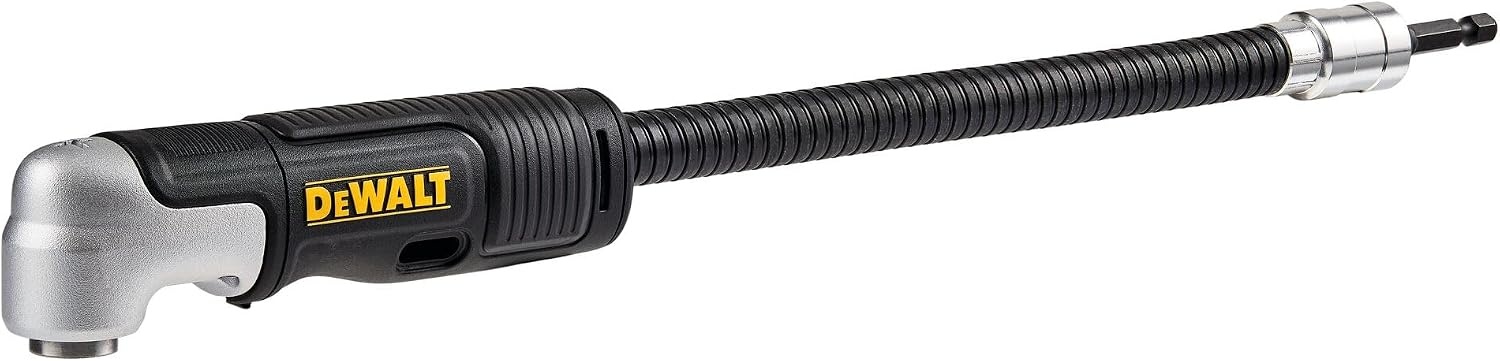 image:imageDEWALT Right Angle Drill Attachment 12 in 90 Degree Drill Adapter Compact 4in1 Modular FLEXTORQ Impact Ready Straight Flexible Shaft DWAMRASETFT12Inch