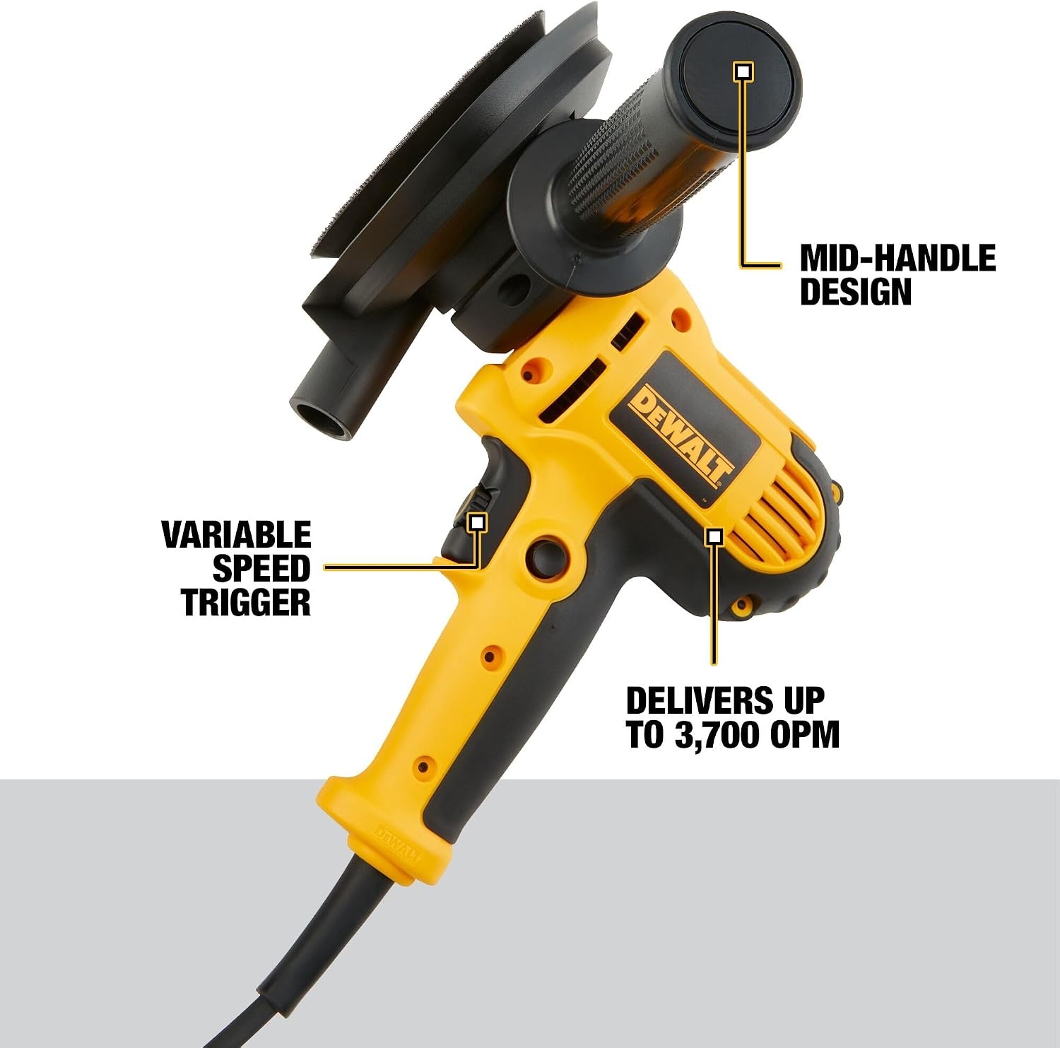 image:imageDEWALT Rotary Sander Variable Speed Dust Shroud 5Inch DWE6401DSSander