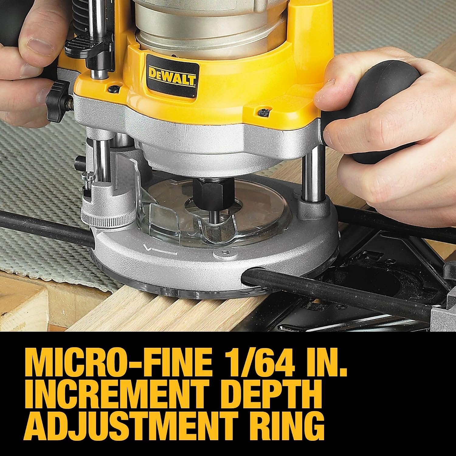 image:imageDEWALT Router Fixed and Plunge Base Kit Soft Start 12Amp 24000 RPM Variable Speed Trigger Corded DW618PKBRouter