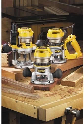 image:imageDEWALT Router Fixed and Plunge Base Kit Soft Start 12Amp 24000 RPM Variable Speed Trigger Corded DW618PKBRouter