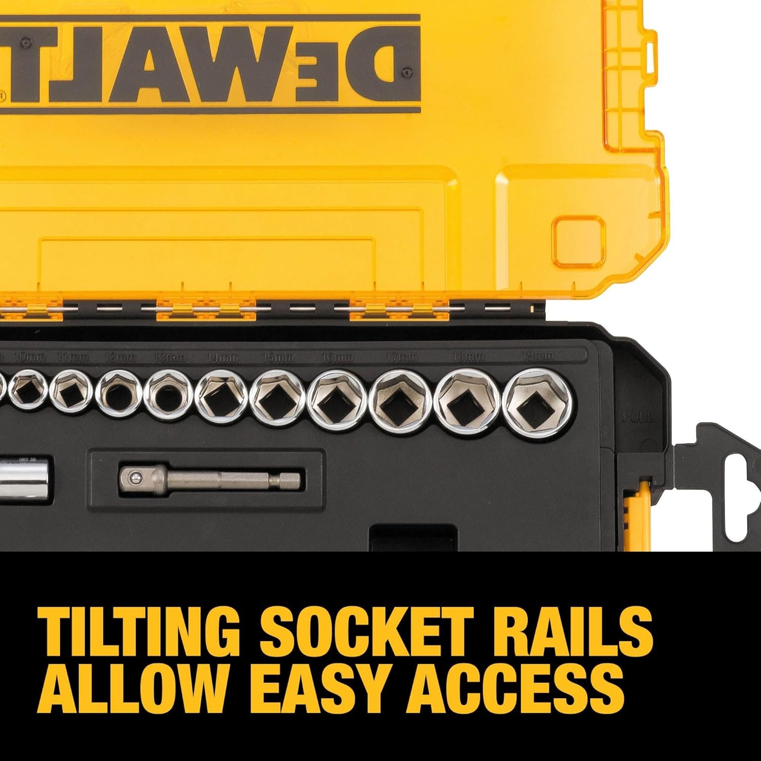 image:imageDEWALT Socket Set 14Inch amp 38Inch Drive SAEMetric 34Piece DWMT73804