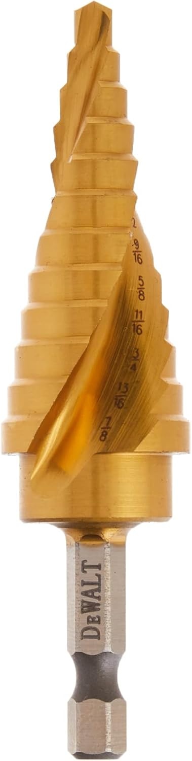 image:imageDEWALT Step Drill Bit Set 78Inch to 118Inch DWA1789IR316 78 Pack of 5