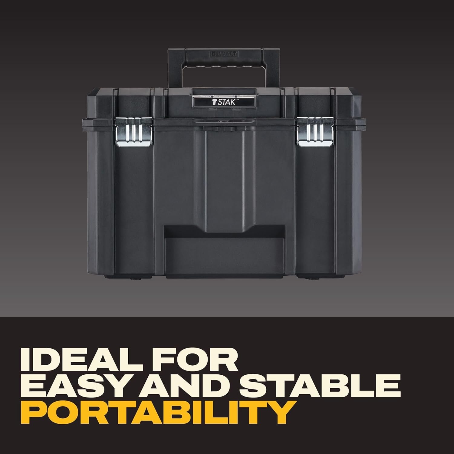 image:imageDEWALT TSTAK Tool Box Extra Large Design Removable Tray for Easy Access to Tools Water and Debris Resistant DWST17806