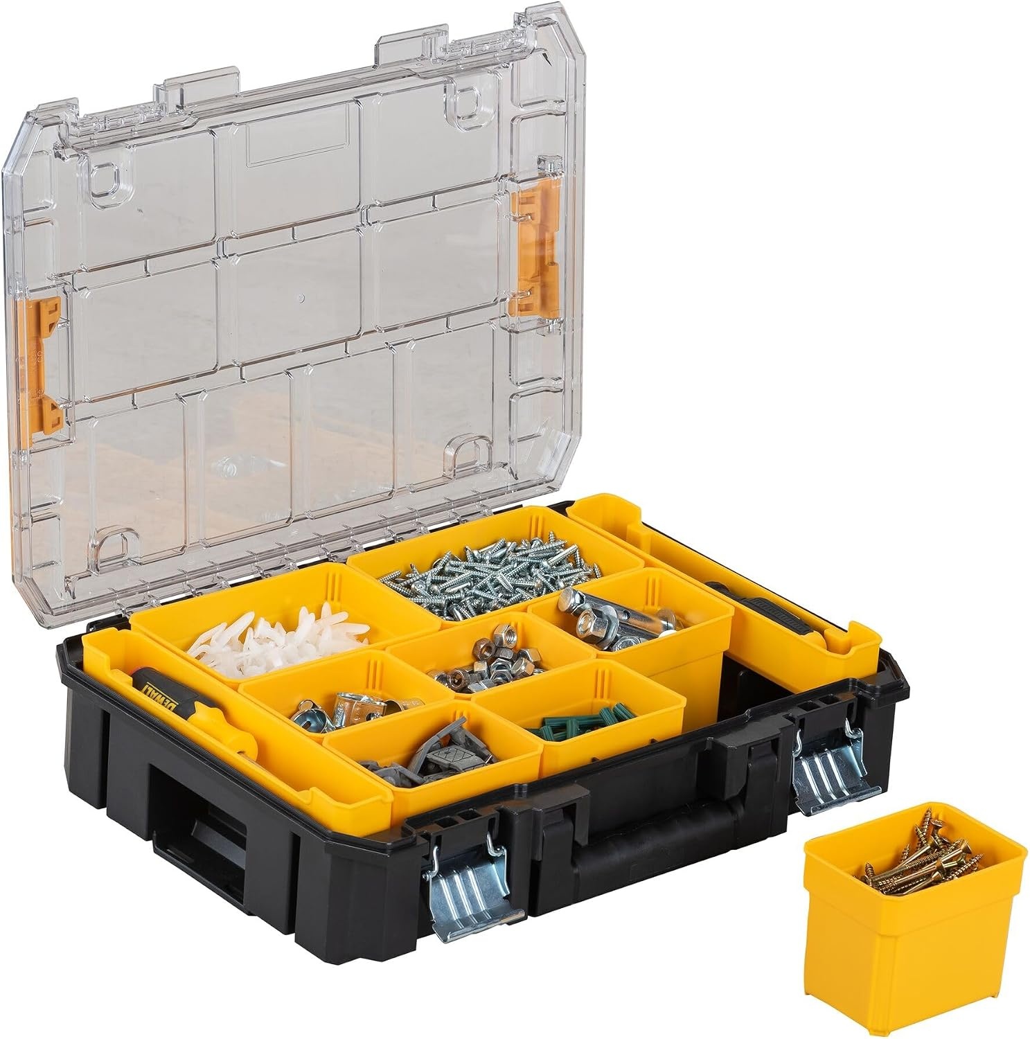 image:imageDEWALT TSTAK Tool Organizer Small Parts and Screw Organizer Tool Box with Removable Compartments DWST178051725 L x 1325 W x 462 H Pack of 4