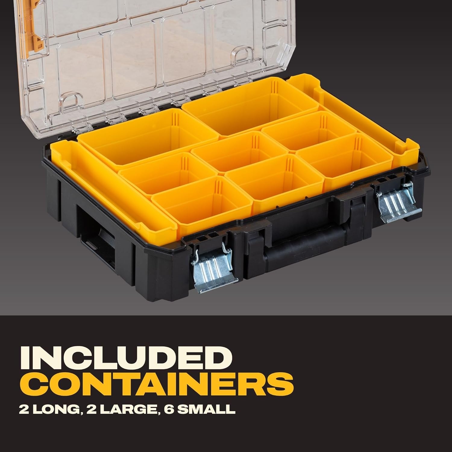 image:imageDEWALT TSTAK Tool Organizer Small Parts and Screw Organizer Tool Box with Removable Compartments DWST178051725 L x 1325 W x 462 H Pack of 4