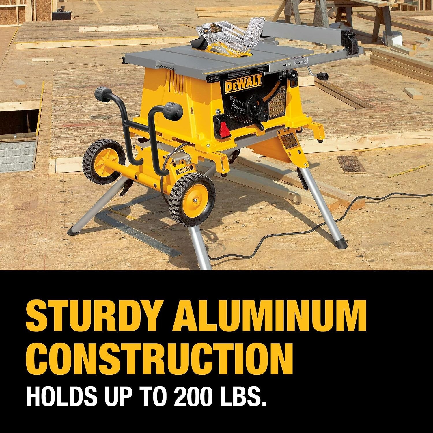 image:imageDEWALT Table Saw Stand Rolling Stand Collapsible and Portable Lightweight and Compact DW7440RS