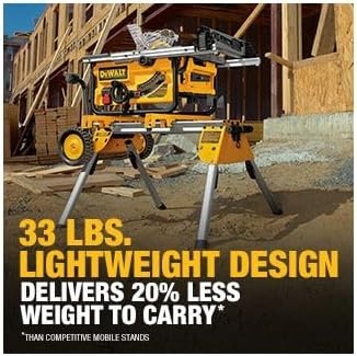 image:imageDEWALT Table Saw Stand Rolling Stand Collapsible and Portable Lightweight and Compact DW7440RS