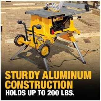 image:imageDEWALT Table Saw Stand Rolling Stand Collapsible and Portable Lightweight and Compact DW7440RS