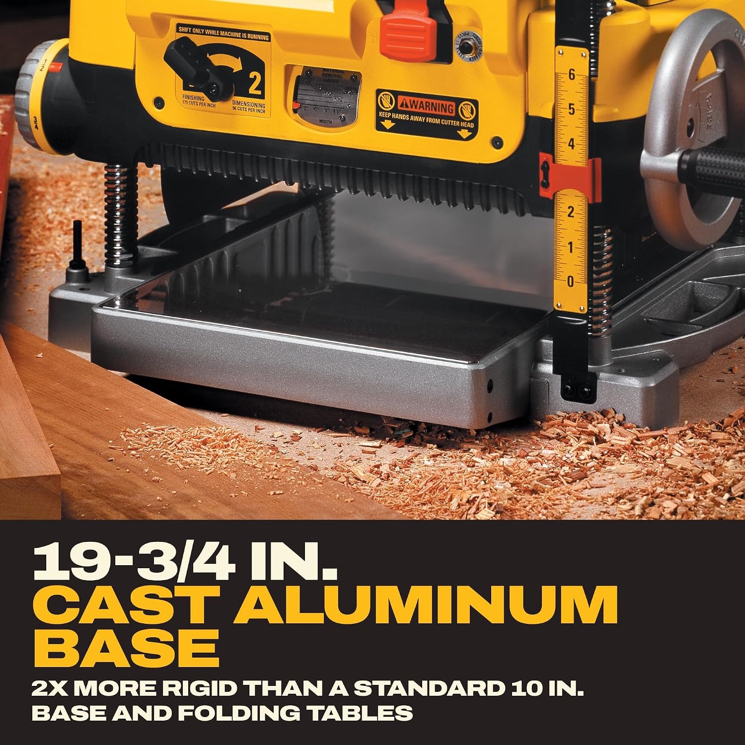image:imageDEWALT Thickness Planer 13inch Wood Planer Three Knife Two Speed 15 Amp 20000 RPM Motor DW735X2Speed 13 wFeed Tables Extra Blades